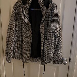 Catherine Malandrino Checkered Windbreaker